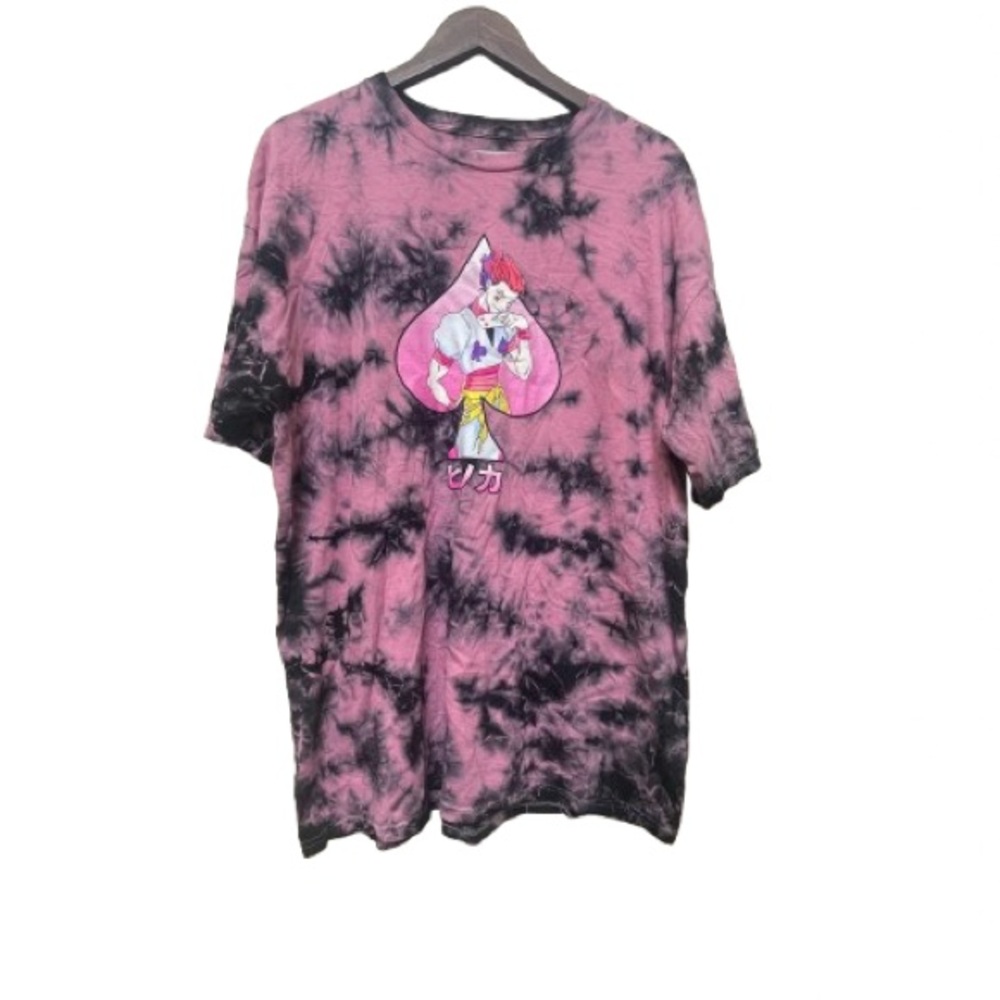 Hunter x Hunter Hypland Black/Pink Acid Wash Tie Dye T-shirt XL